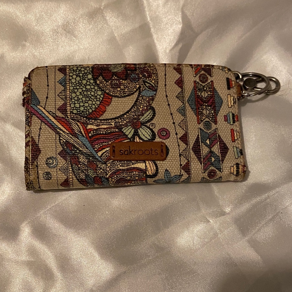 Sakroots Multicolor Patterned Keychain Wallet